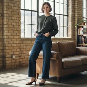 Vintage Black Silk Blouse Minimalist Classic Size M Capsule